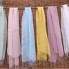 Japan And Korea Small Fresh Linen Solid Color Scarf 25 Colors, Long-Term Stock, Support