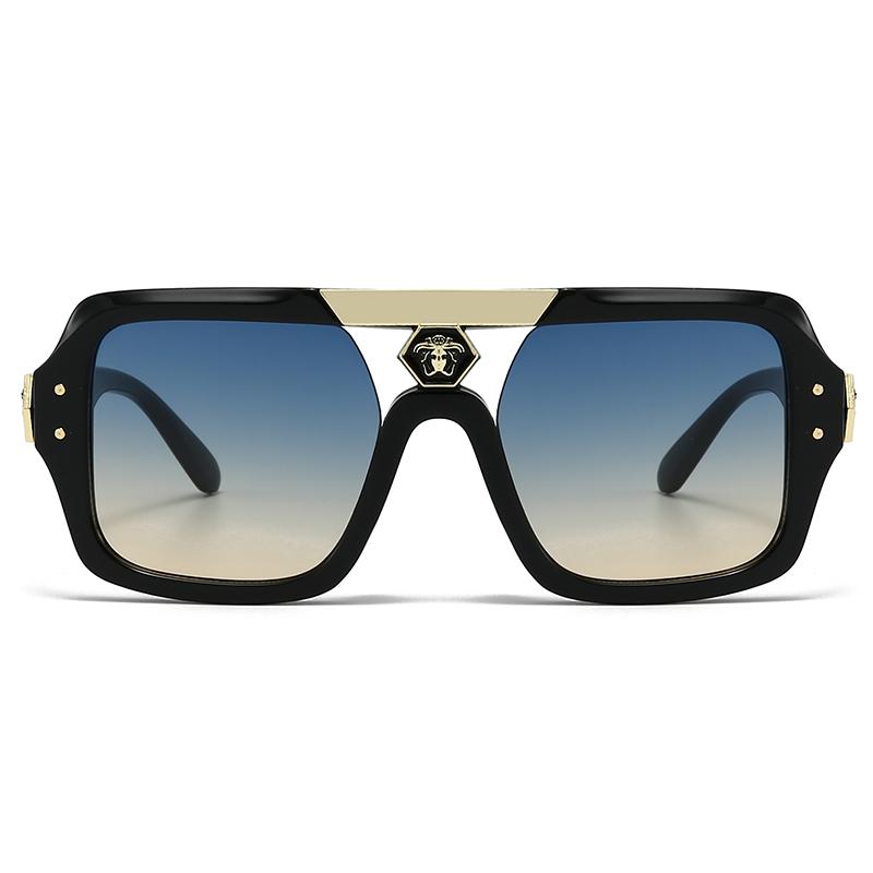 Export New Modern Retro Large Frame Men'S Sunglasses Ins Style Street Photography Big Brand Ink Lh215