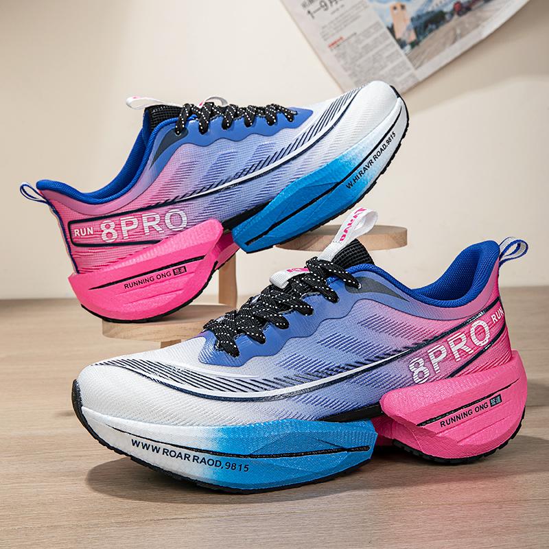 Marathon Air Cushion Men Sports Running Shoes Breathable Lightweight Women's Comfortable Athletic Nonskid Carbon Plate Sneakers