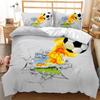 Three-Piece Set Sports Football Decorative Quilt Cover Bedding Kit Digital Printing