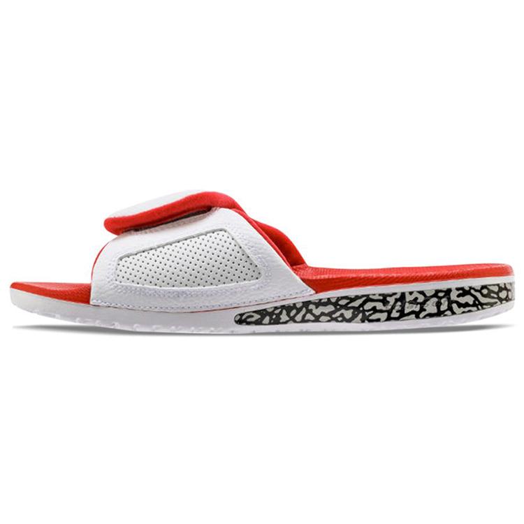 Air Jordan Hydro 3 'Fire Red' (Unisex) White / Fire Red-Fire Red-Tech Grey Slide Slippers 854556 116