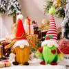 Adorable Red And White Striped Grinch And Rudolph Gnome Christmas Decoration Plush Figure
