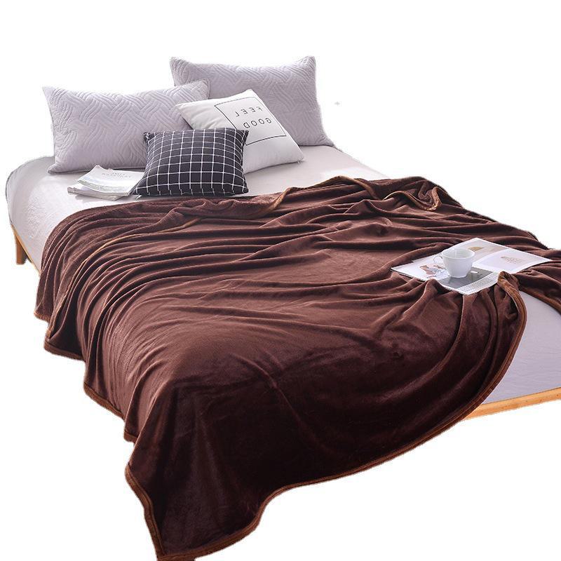 Coral Fleece Flannel Blanket - Winter Gift, Cozy Nap Blanket for Kids & Office