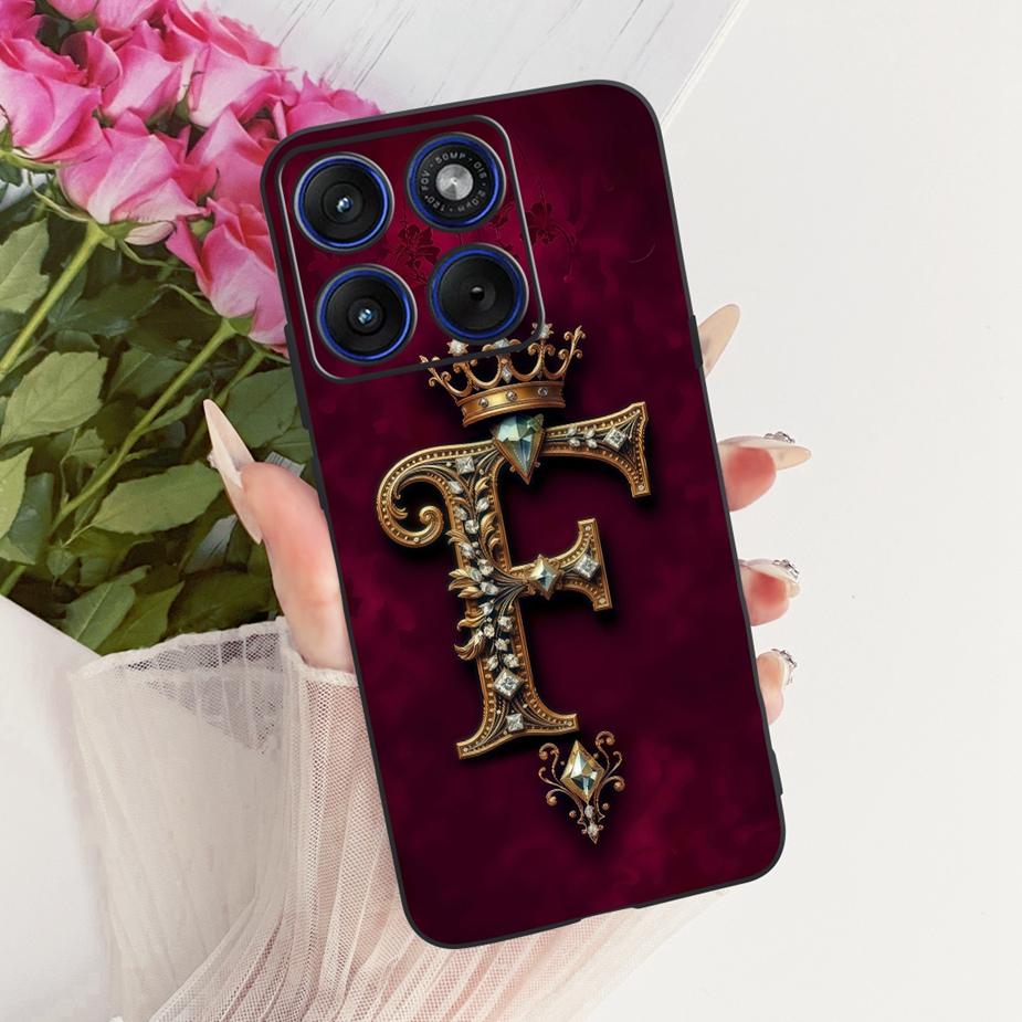 Чехол для Motorola Edge 70 5G XT2601-2 Милые буквы с короной Мягкий силиконовый чехол для телефона Для Motorola Edge 70 Moto Edge70 5G Сумки