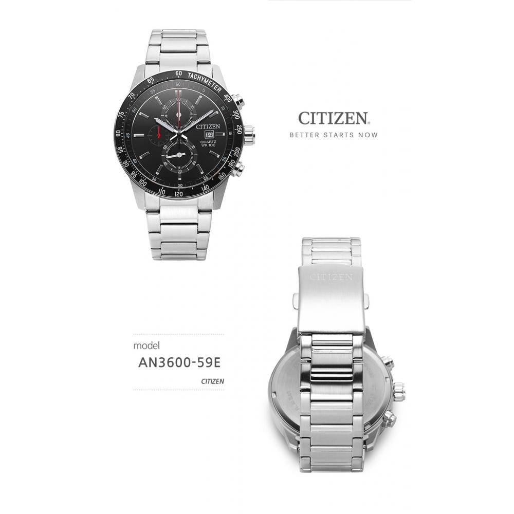 Citizen An3600 59e Chronograph Tachymeter Мужские металлические часы