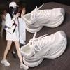 Mesh Sneakers Women's 2025 New Spring and Summer Heightening Platform Dad Shoes Running Shock Absorption Lightweight Casual Shoes