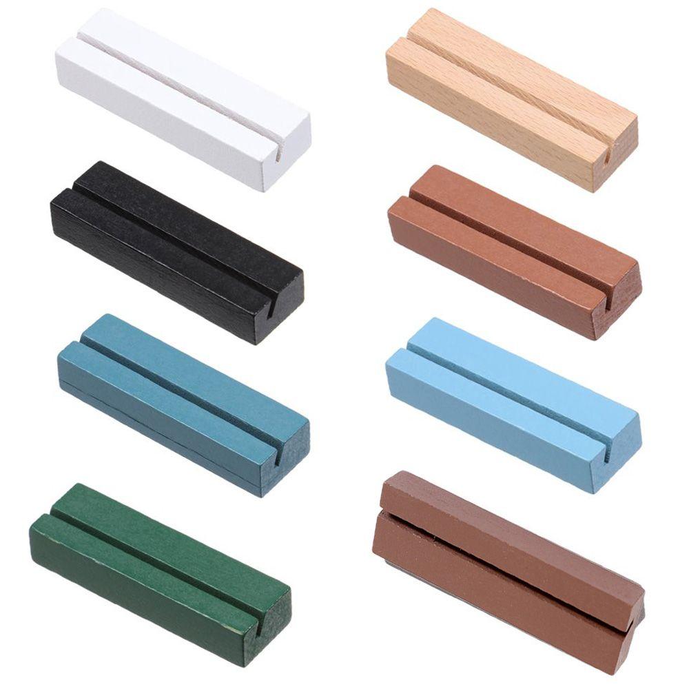 Picture Frame Base Desktop Decoration Photos Stand Cards Display Stand Paper Clamp Wooden Clips