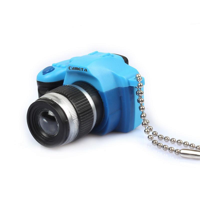 DSLR Camera Keychain with LED Light and Sound - Creative Keyring Pendant Gift