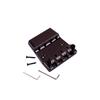Ogdni 4 String Fixed Bass Guitar Bridge Tool Set Hard Tail Saddle Bridge for Bass Guitar Parts Black
