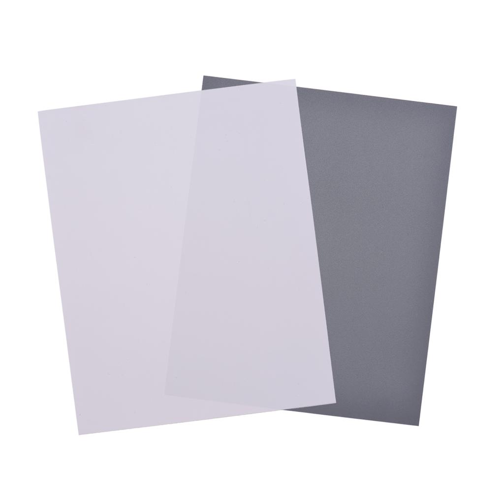 25*20CM Large Size White Balance Card White Card + Grey Card Set 18percent Exposure Photography Card for Digital