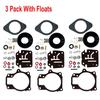 3 Set Scooter Carburetor Rebuild Repair Kit With Float For 65 70 75 HP