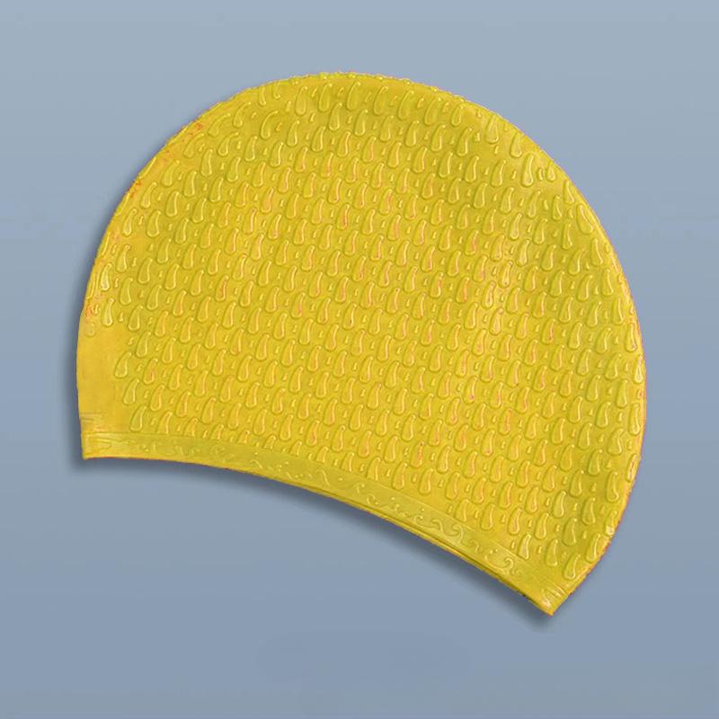 Универсальная силиконовая шапочка для плавания для взрослых Защита волос Эластичная шапочка для плавания Длинные шапочки для плавания Защита волос