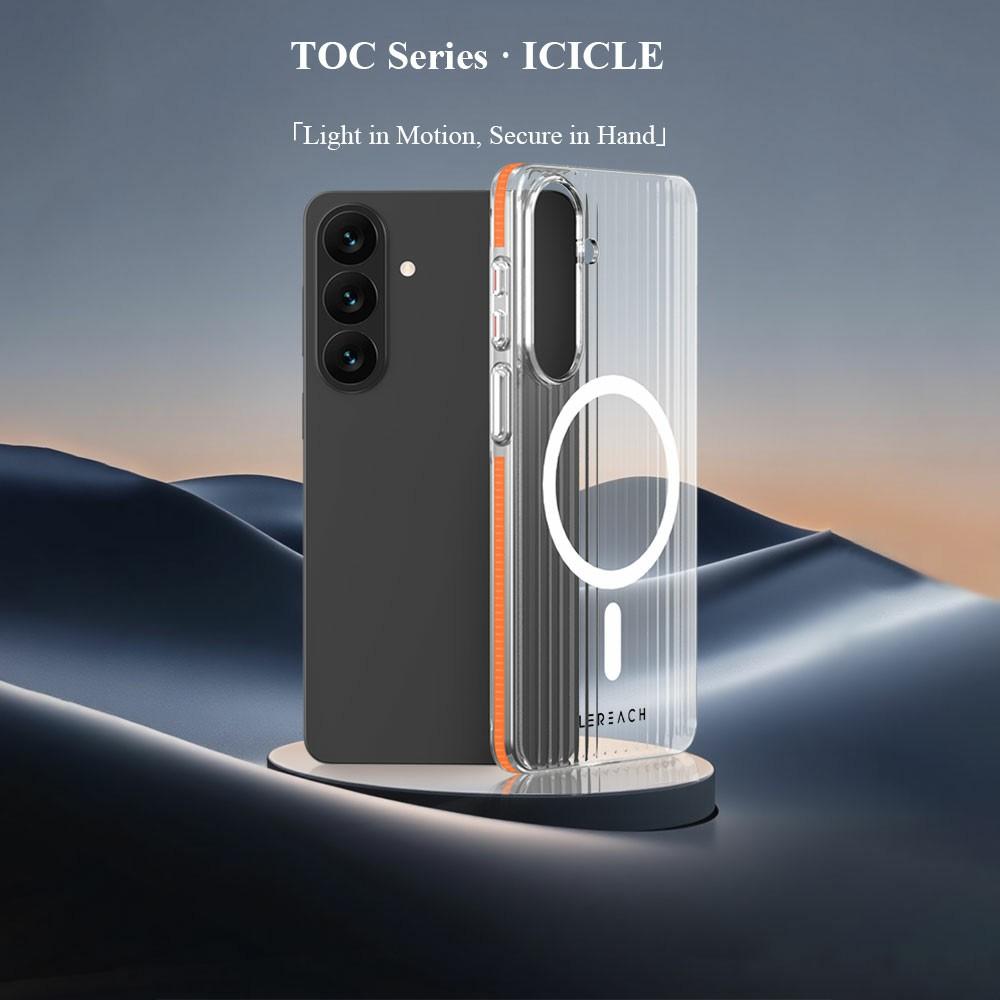 LEREACH TOC Series for Samsung Galaxy S26+ Magnetic Case Flowing Grid PC Phone Cover