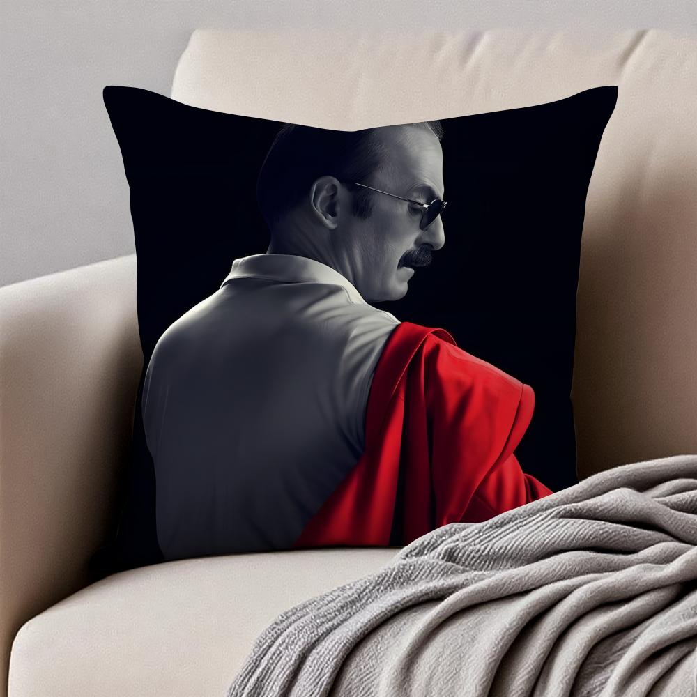 Crime American TV BBetter Call Saul Cushion Cover Pillowcase Antidustmite Invisible Zipper Short Plush Sofa Cushion