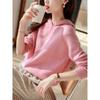 Simple Solid Color Outer Wear Hooded Sweater Knitted Sweater Women's Autumn New Loose Casual Commuter Pullover Top
