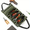 Oxford Fabric Tool Roll Bag,Large Capacity Foldable Storage Pouch with 5 Safety Compartments,Portable Tool Kit for Professionals