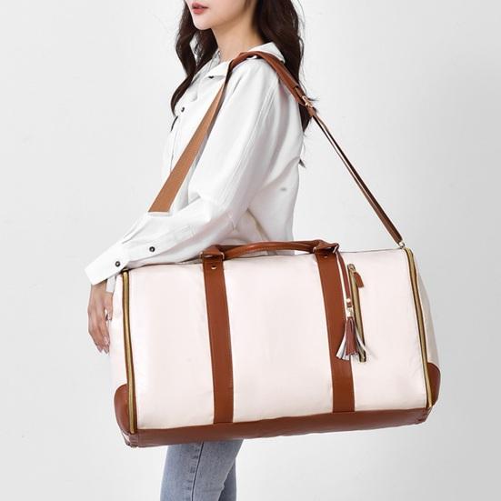 Складная дорожная сумка с несколькими отделениями, водонепроницаемая искусственная кожа, надежная дорожная сумка с ручкой и плечевым ремнем, не мнется