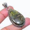 Natural Dragon Blood Gemstone Handmade 925 Sterling Silver Pendant 2.05" AP-15125
