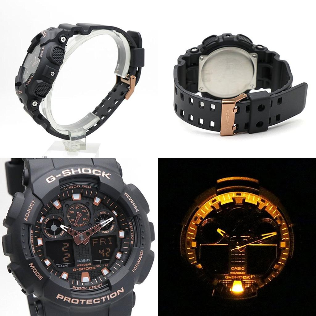 CASIO Часы Casio Аналоговые Цифровые Спортивные Черные G-SHOCK G-Shock Мужские Ana-Digi GA-100GBX-1A4 [Товар]