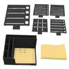 Note Holder with Templates Weekly Planner Notepad Plastic Memo Pad Organizer And Phone Stand for 3x3 Inch Notes Desktop Accessory