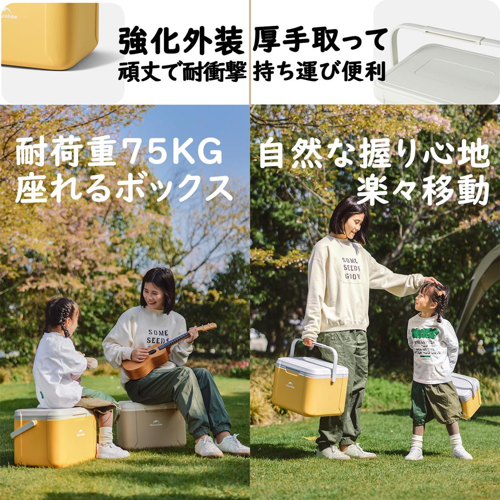 Naturehike Термобокс, 5л18л Большая вместимость, 48 часов сохранения холода, Трехслойная изоляция, Мини, Прочный, Можно сидеть сверху, Грузоподъемность 75 кг,