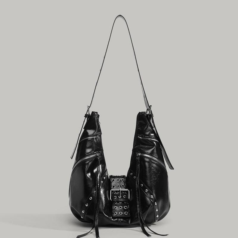 Круассаны, Мотоциклетная сумка в стиле Spicy Girl, Нишевая, Непринужденная, Простая и Модная одноплечевая сумка-пельмень