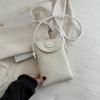 Women's PU Crossbody Bags Adjustable Shoulder Strap New Fashion Woven Shoulder Bags Small Phone Purse and Handbag CLE