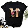 Women's Summer Letter Graphic Tee - Casual Round Neck Sports T-shirt Top