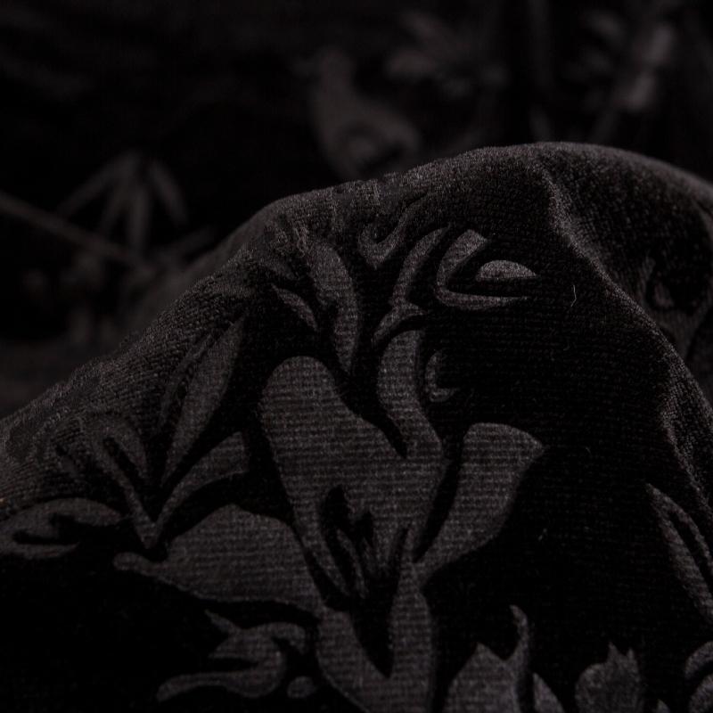 Черный цвет Брокат Эластичный Жаккардовый Бархат Ткань Африканская Нигерийская Ткань для DIY Шитья Платья Ципао Ширина 150см