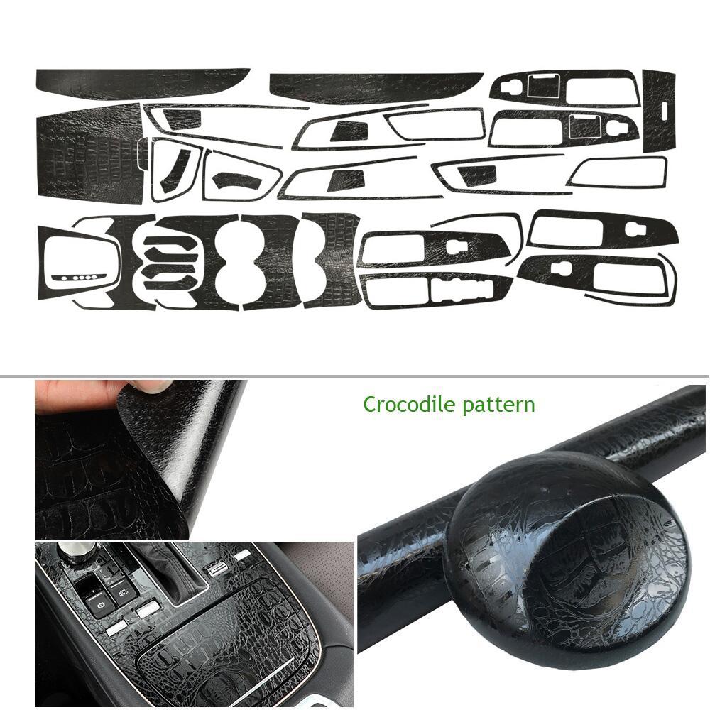 For Ford Edge 2015-2018 Interior Central Control Panel Door Handle 5D Carbon Fiber Sticker Decals Car styling Accessorie