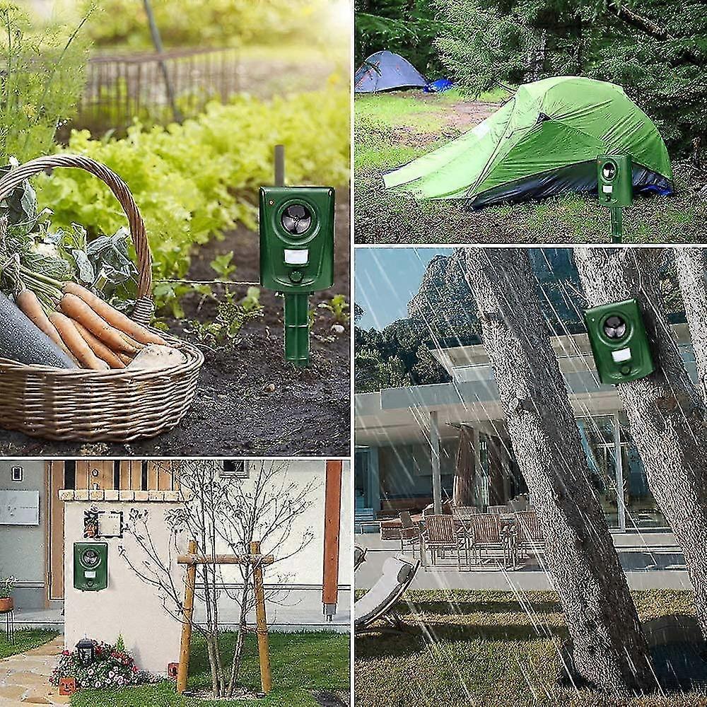 Repellent Ultrasonic Cat Scarers For Gardens Bird Deterrent Dog Animal Repeller Battery Operated Waterproof Adjustable Sensitivity Motion Activated