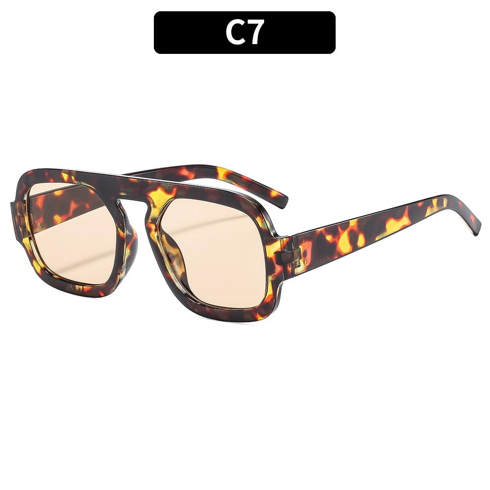 New Cool Double Bridge Oval Sunglasses Fashion Women Summer Sun Shading Eyeglasses Men Driving Sun Protection Eyewear Uv400