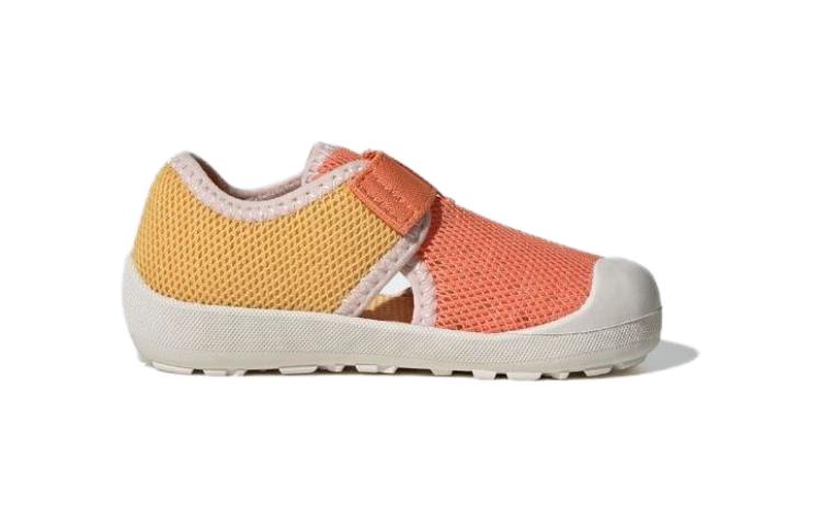 Детские кроссовки Adidas Captain Toey, удобные, дышащие и легкие, низкие, для малышей, оранжево-желтые IF3112
