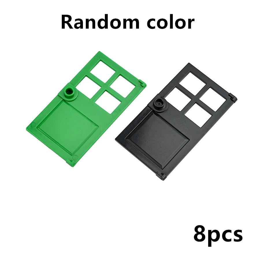 City Window Building Up Cubes Custom Build House Door Frame Glass Bricks Parts Fits 60594 60616 60621 60596 MOC Educational Tool Parts Fo