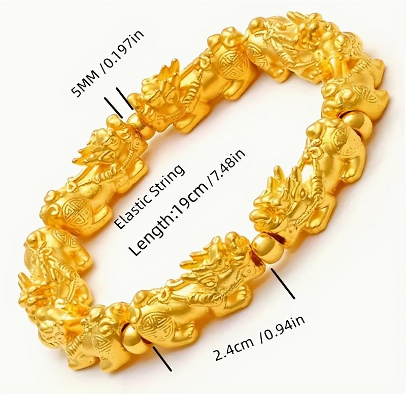 Металлический браслет для папы или друзей и модный крутой браслет Пиксю Стильный 1 шт. Золотой сплав в качестве подарка на день рождения для мужчин и эластичные аксессуары