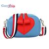 Cozy Up Color Contrast Heart-shaped Camera Phone Bag for Women's Long Casual Diagonal Cross Bag