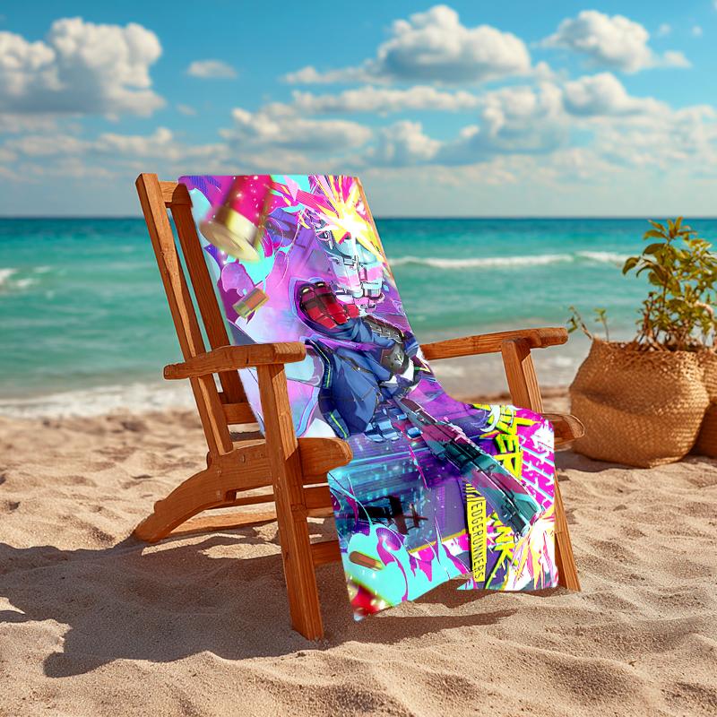 1Pc Cyberpunk Future Adventure Beach Towel Quick Dry Multiuse For Beach Pool Gym Yoga Home Travel Christmas Halloween Xmas Gift S1757