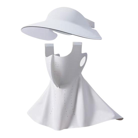 Женская шляпа с защитой лица, солнцезащитная дышащая однотонная шляпа от солнца