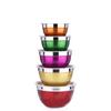 YongFa Top Quality Colorful Stainless Steel Salad Bowl Sets Stackable Deep Food Serving Bowl Mixing Bowl