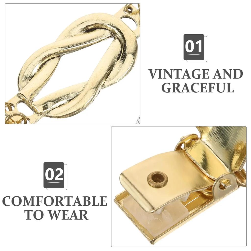 Retro Sweater Pin Temperament Cardigan Scarf Button Women's Shawl Collar Clip Anti-exposure Brooch