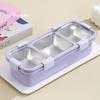 2/3 Compartment Lunch Box Stainless Steel Bento Box with Soup Bowl Portable Children's Snack Box Food Storage Container