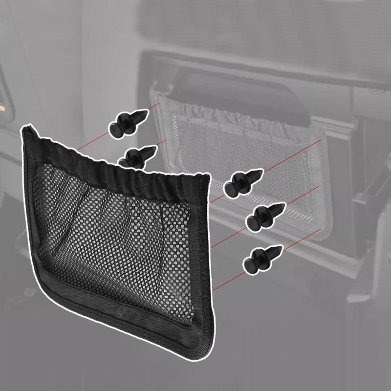 Easy Install UTV Rear Cargo Bag Organizers Storage Basket with Mesh Pockets for Efficient Space Utilization 715003019
