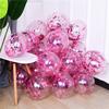 10pcs 12inch Gold Star Confetti Latex Balloons Glitter Clear Transparent Balloons Wedding Birthdy Party Decoration Helium Balls
