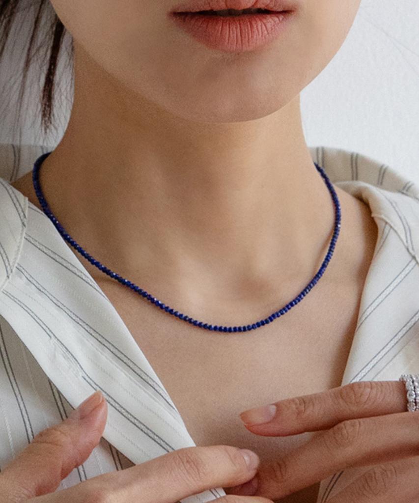 Haero 14K Натуральный Синий Чокер из Бусин Лазурита