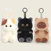 Мягкие игрушки Плюшевый брелок в виде черного кота Пушистый плюшевый кулон в виде кота Рождественский подарок