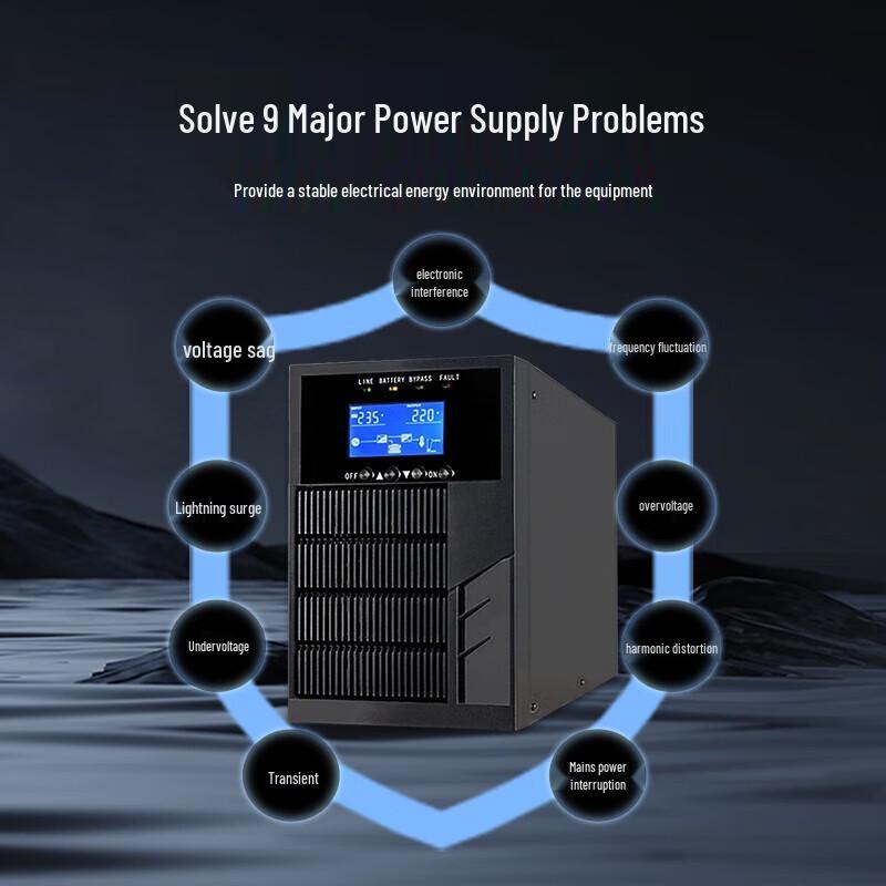 ShanShuo 1KVA/900W Online UPS for Servers CN plug (adapter included)