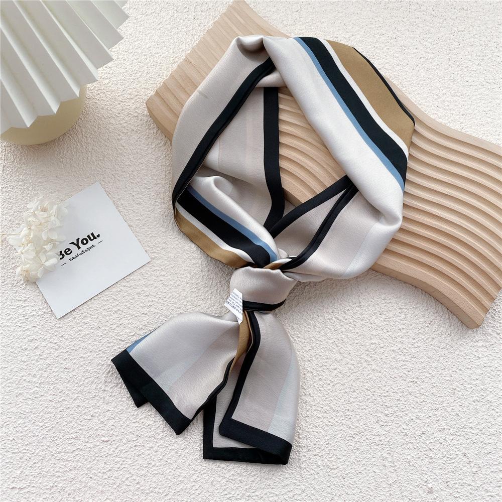 New Scarves Silk Scarves Women'S Spring And Autumn Season Long Decorative Professional Scarves Summer Thin Styles Paired With Shirts Stylish