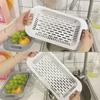 Retractable Drain Basket Over-the-sink Multifunction Food Grade Extendable Fruit Vegetable Washing Drainer Colander Strainer Bowl Tableware