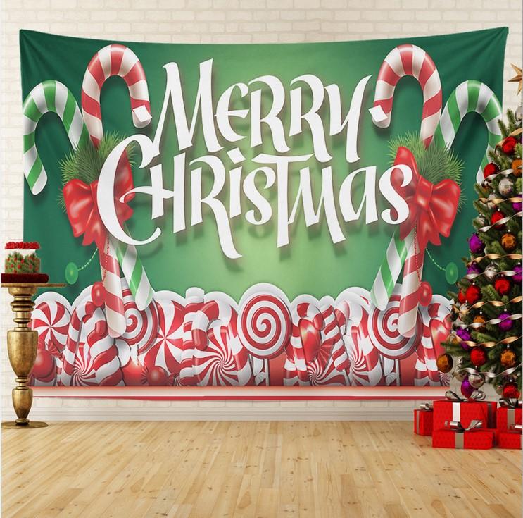 С Рождеством, Рождественской вечеринкой, украшением, принтом, гобеленом, дома, гостиной, спальней, украшением на стену, полиэстеровый гобелен