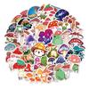 100Pcs/Set Cartoon Mushroom Sticker Self-adhesive Waterproof DIY Phone Cover Cup Luggage Skateboard Laptop Scrapbook Graffiti Decal Kit